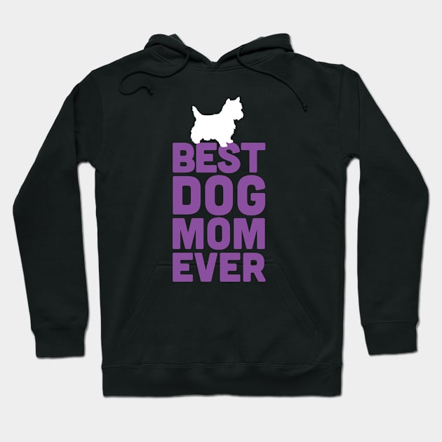 Best Westie Dog Mom Ever - Purple Dog Lover Gift Hoodie by Elsie Bee Designs